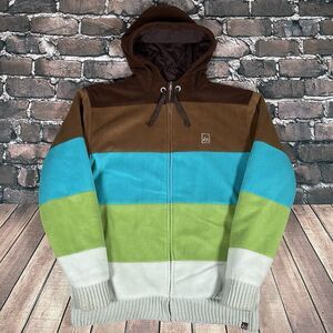 Vintage Y2K ES Skateboards Sherpa Fleece Zip Up 2000s Skate Hoodie Size XL SOFT
